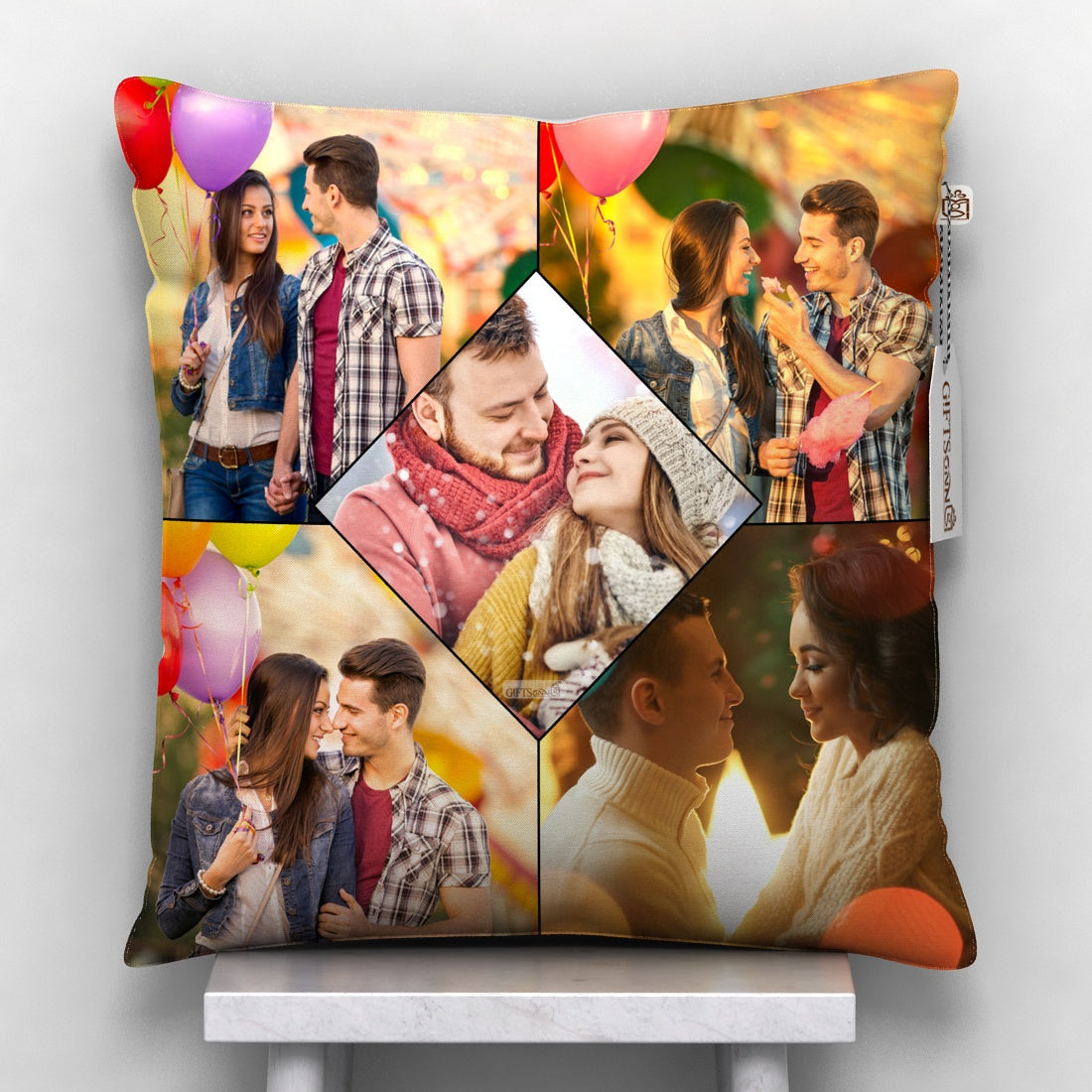 5 Photos Personalized Cushion Gift for Girlfriend, Boyfriend, Wife, Husband, Anniversary, Valentine's Day, Birthday