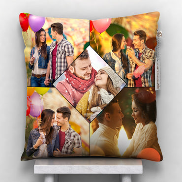 5 Photos Personalized Cushion Gift for Girlfriend, Boyfriend, Wife, Husband, Anniversary, Valentine's Day, Birthday