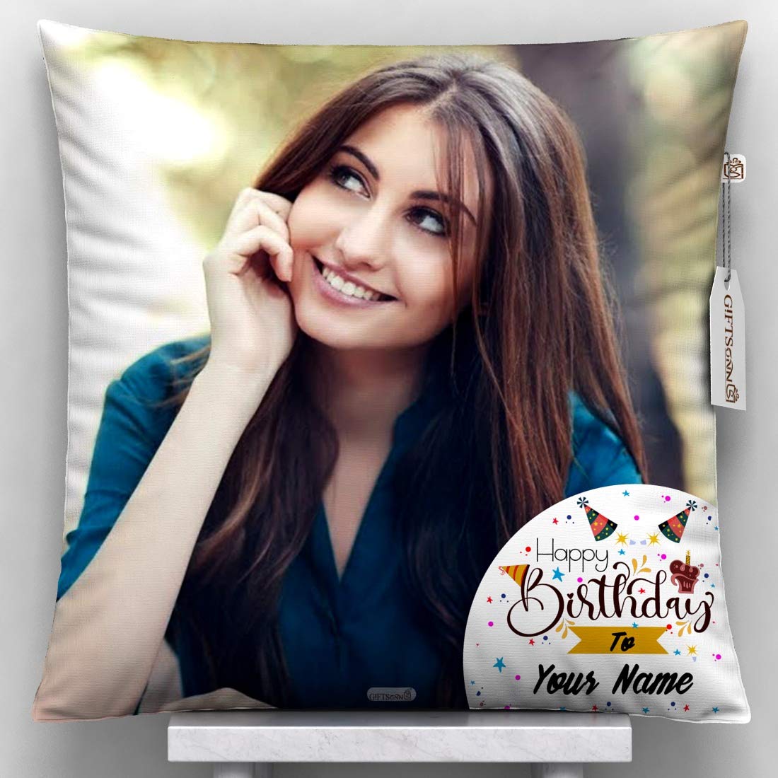 Personalized 1 Photo Satin Pillow/Cushion gifts for Birthday Gifts