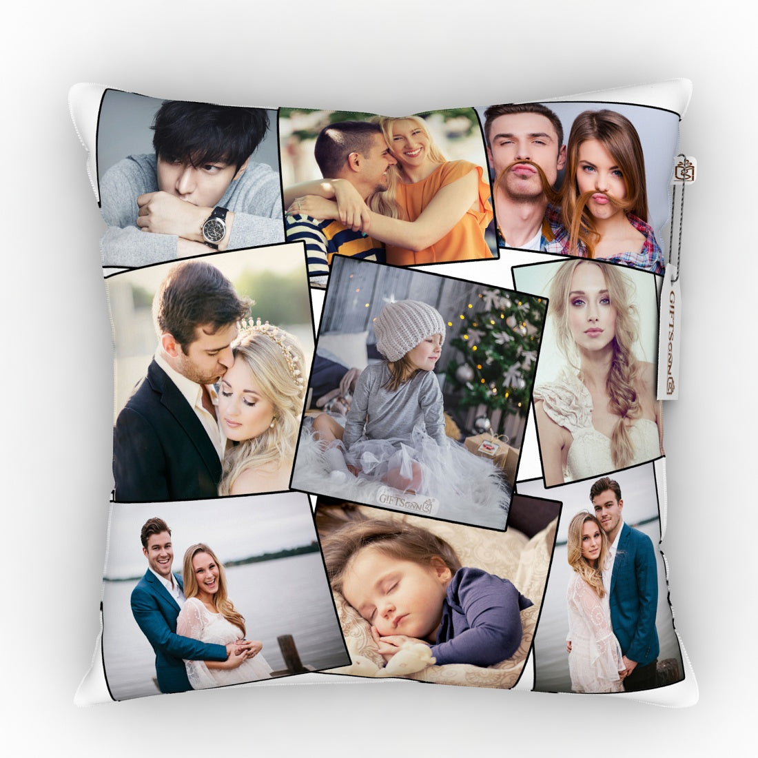 9 Photos Personalized Cushion for rakhi Gifts(rakshabandhan), gifts for brother, gifts for sister, gifts for boyfriend, all occasions