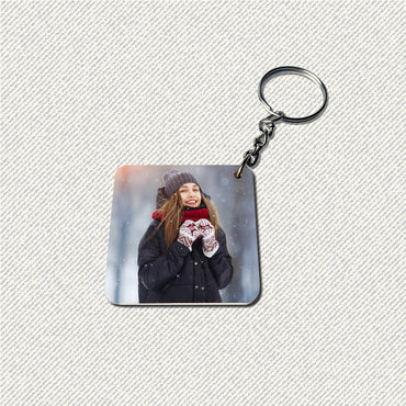 Personalized White Color Photo Mug with keychain