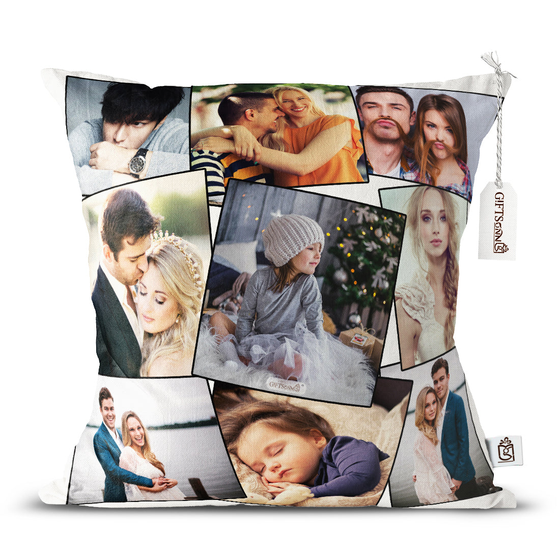 9 Photos Personalized Cushion for rakhi Gifts(rakshabandhan), gifts for brother, gifts for sister, gifts for boyfriend, all occasions