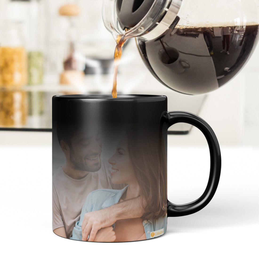 Custom Magic Mug with Keychain, Photo Cup, Color Changing Mug, Photo Mug, Customized Mug, Personalized Mug, Photo Magical Mug, Coffee Mug with Photo - 325 ml