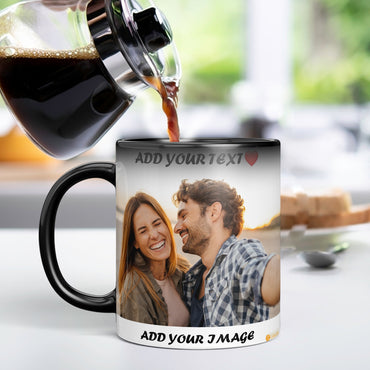 Custom Magic Mug with Keychain, Photo Cup, Color Changing Mug, Photo Mug, Customized Mug, Personalized Mug, Photo Magical Mug, Coffee Mug with Photo - 330 ml