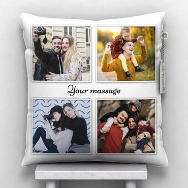 4 Photos Personalized Cushion brother gifts, boyfriend gifts, all occasions.