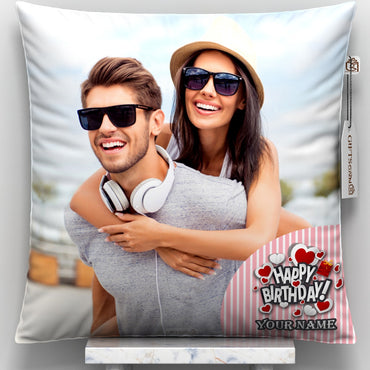 Personalized 1 Photo Satin Pillow/Cushion gifts for Birthday Gifts