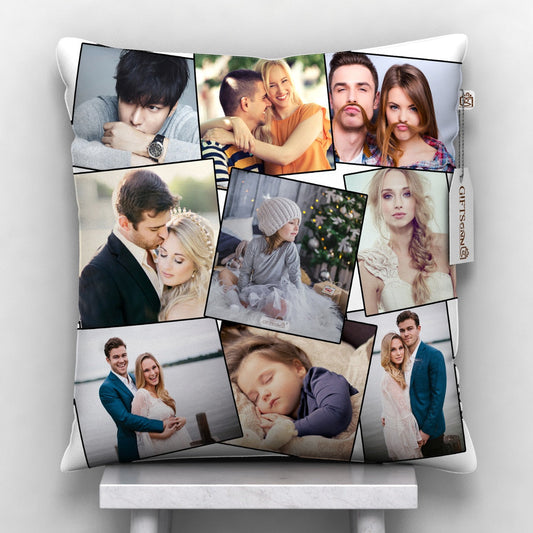 9 Photos Personalized Cushion for rakhi Gifts(rakshabandhan), gifts for brother, gifts for sister, gifts for boyfriend, all occasions