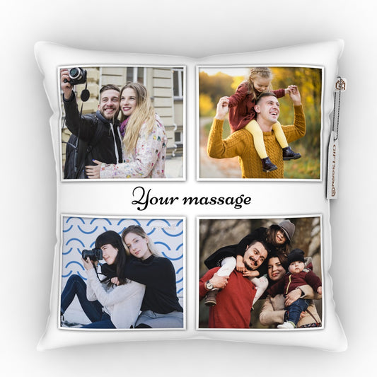 4 Photos Personalized Cushion brother gifts, boyfriend gifts, all occasions.