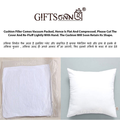 Personalized with Text Happy Raksha Bandhan Pillow- (12 * 12- inch) Gifts for Rakhi, Gifts for brother