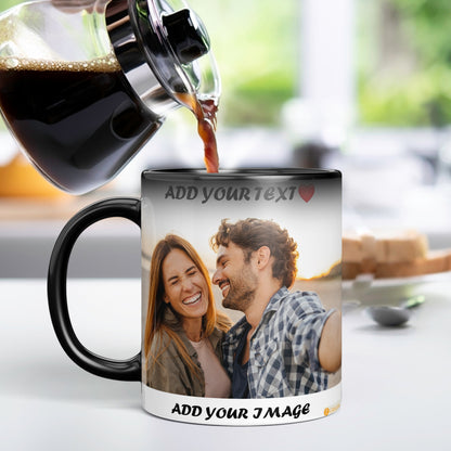 Custom Magic Mug with Keychain, Photo Cup, Color Changing Mug, Photo Mug, Customized Mug, Personalized Mug, Photo Magical Mug, Coffee Mug with Photo - 325 ml