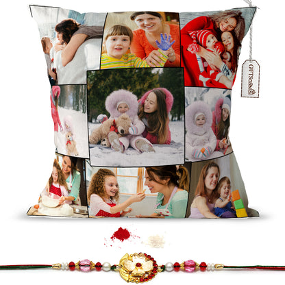 Personalized Pillow for Raksha Bandhan Gifts- (12 * 12- inch) Gifts for Brother