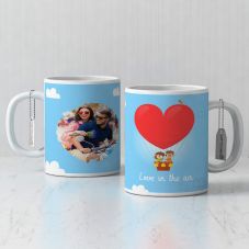 Love Is In the air Photo Print Ceramic Mug (320ml,Set of 1)