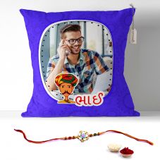 GiftsOnn Bhau Text Printed pillow for raksh bandhan 
