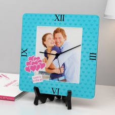 Love Is In the air Square Clock By GiftsOnn