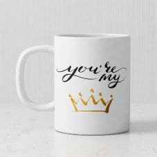 Your Are My Queen Personalized White Mug