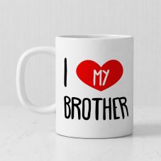 I Love My Brother Quote With 1 Photo mug