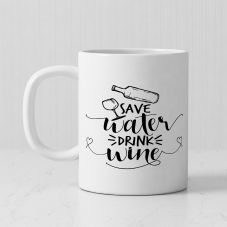 Save Water DRINK wine Personalized White Mug By GiftsOnn