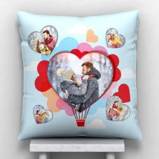 GiftsOnn 5 photos Personalized Satin Cushion with cover - White