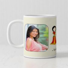 Raksha Bandhan Personalized White Mug For Raksha Bandhan -3.7in X 3.2in