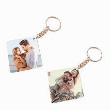 GiftsOnn Wooden Photo keychain 1 Sided  - 2 quantity