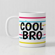 Cool bro Ceramic White Personalized Mug (320ml,Set of 1)
