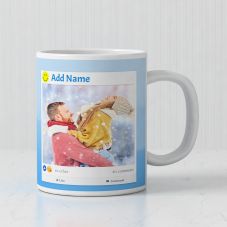 GiftsOnn Add Text with photo Personalized Mug - White