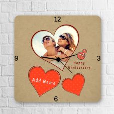  Happy Anniversary My Love Personalized Square Clock 