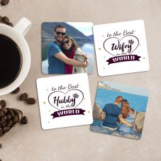 To the best Wifey/Hubby in the World Square Coaster (Set of 4)