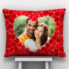GiftsOnn Photo printed Cushion With Cover (12x15, White)