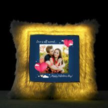 Love is all around...Happy Valentine's day Led cushion 