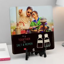 We Go Together Quote Square Personalized Clock