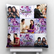 Sweet Memories Of My Sister Quote With 5 photos Personalized Pillow