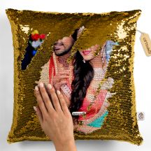 GiftsOnn Gold Sequin Personalized Magic Pillow