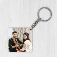 Personalized Wooden Keychain with Photo 