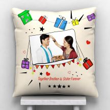 Together Brother & Sister Forever Personalized Photo Pillow