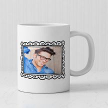 Good Luck Bro Personalized Photo Print Ceramic Mug (White, 3.7x3.2in, 320ml)