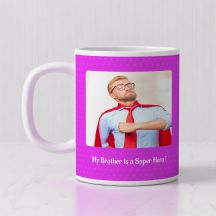 My Brother is a Super Hero Quote With 1 photo- 320ml,Set of 1