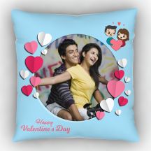 GiftsOnn happy valentine's day Printed Cushion With Cover -12x12
