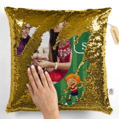 Bro & Sis Happy Raksha Bandhan Magic sequin Personalized Pillow