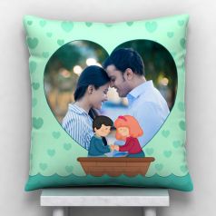 GiftsOnn Hearts Personalized Satin Cushion With Cover 
